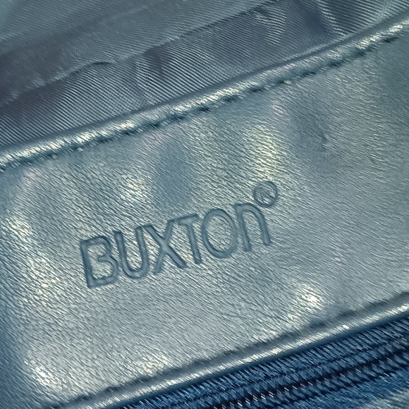 Buxton Soft Leather Crossbody Satchel Slingback Purse Baltic Blue - Picture 5 of 7